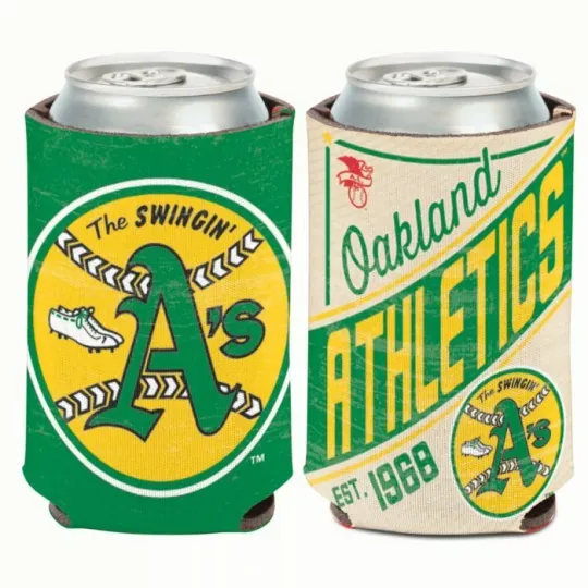 Discover Oakland A's Cooperstown Collection Soft Foam Can Cooler Socks