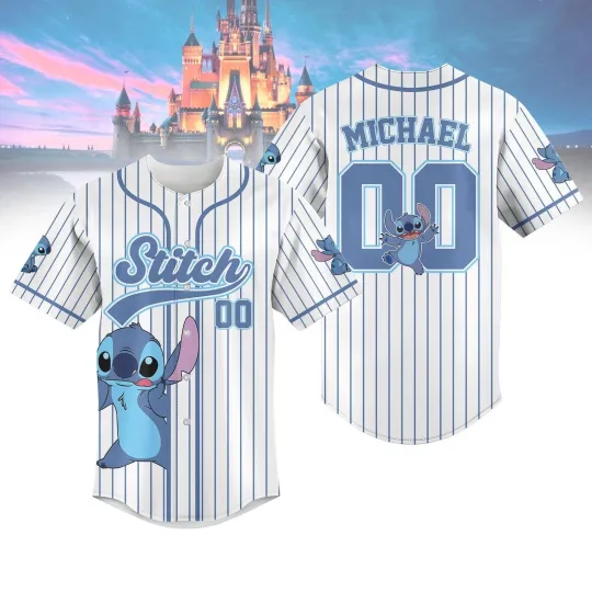 Discover Custom Stitch Striped Baseball Jersey Disney Lilo And Stitch Baseball Shirt Dis