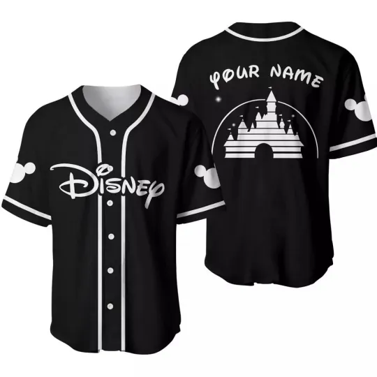 Discover DISNEY Baseball Jersey With Sewn Trim For Mens Black