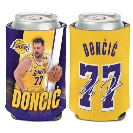 Discover Luka Doncic Los Angeles Lakers Two-Sided Foam Can Cooler Sleeve