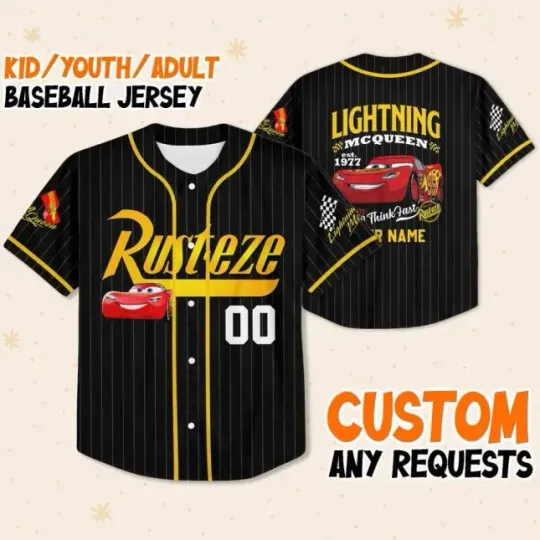 Discover Custom Lightning McQueen Baseball Jersey Disney Cars
