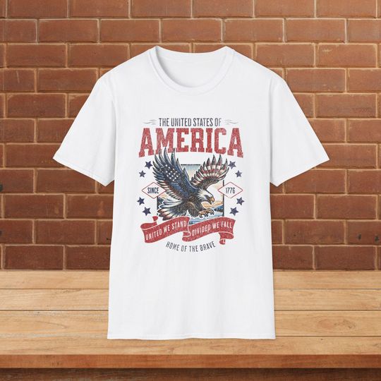 Discover Patriotic Eagle Tee, American Flag Shirt, United States Tee, USA Flag T-Shirt, Patriotic Clothing