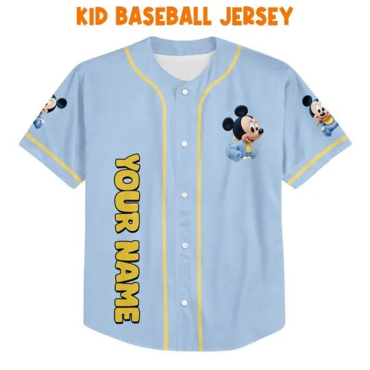 Discover Personalize Mikey Disney Baby jersey, Disney Baseball Jersey Sports, Cute Gifts