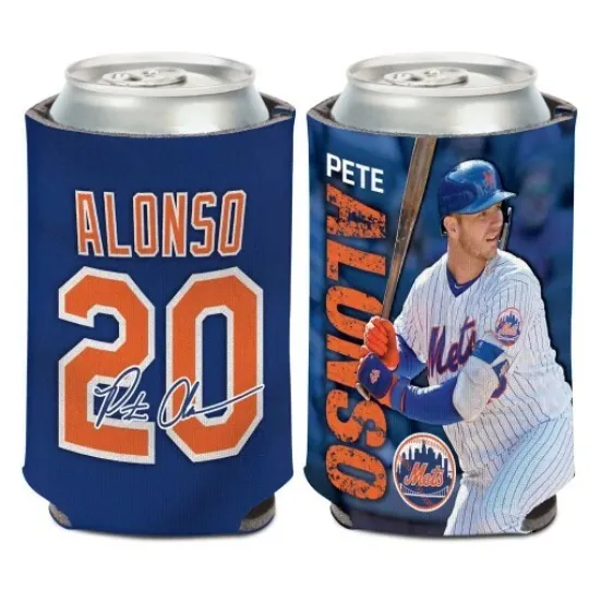 Discover Pete Alonso New York Mets Soft Foam Can Cooler Sleeve