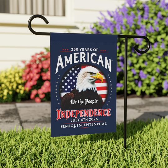 Discover Old Glory Blue 250 Years of America Semiquincentennial Garden Flag