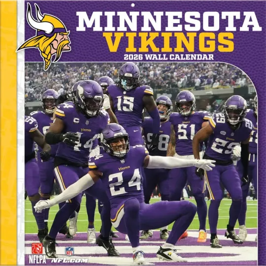 Discover Turner Licensing,  football Minnesota Vikings 2026 Wall Calendar, 12'' X 12'', 12-Mon