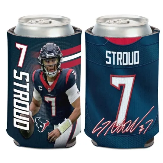 Discover C.J. Stroud Houston Texans Soft Foam Can Cooler Sleeve