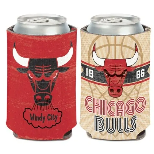 Chicago Bulls Hardwood Classic Vintage Style Can Cooler Sleeve