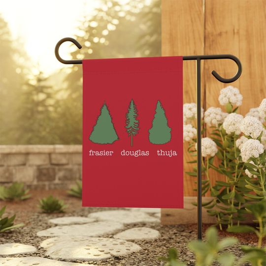 Discover Slightly Subtle Frasier Douglas Thuja Garden Flag, Seasonal Yard Decor, Christmas Outdoor Holiday Sign