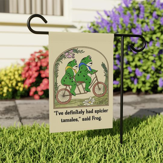Discover Frog and Toad Whimsical Garden Flag, Portland Frog Decor for Outdoor Patio, Garden Party Home & Garden Gift