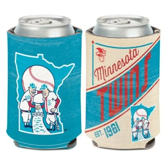 Discover Minnesota Twins Two-Sided Cooperstown Collection Foam Can Cooler