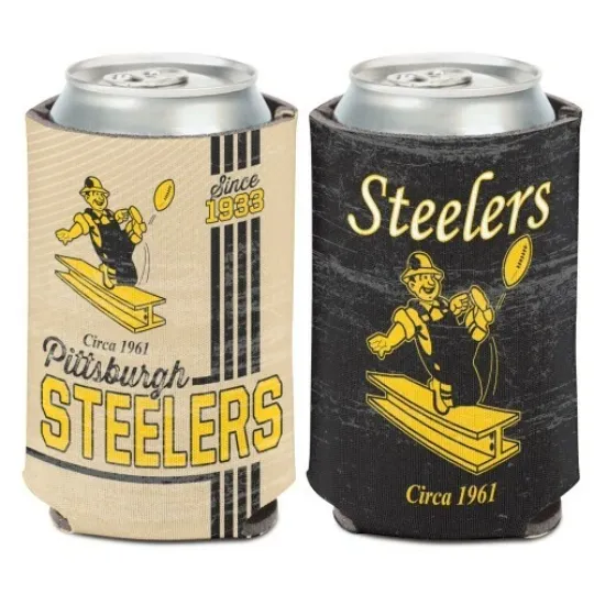 Discover PITTSBURGH Steeler Classic Logo Double-Sided Soft Foam Can Cooler Sleeve
