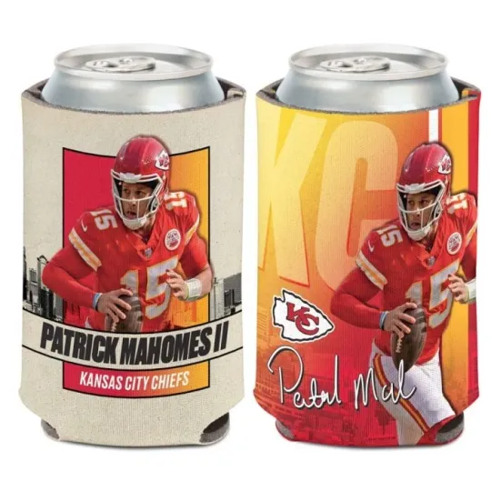 Patrick Mahomes Kansas City Chiefs Double-Sided Can Cooler Sleeves
