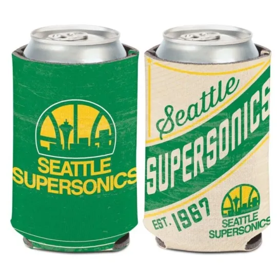 Discover Seattle Supersonics Double-Sided Foam Can Cooler
