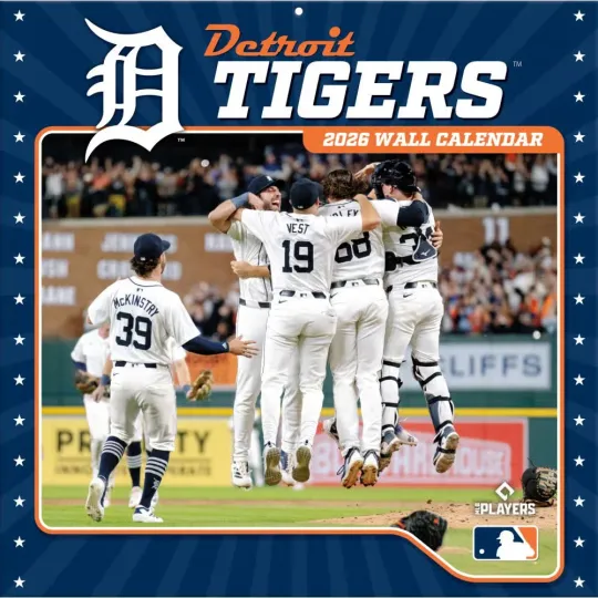 Discover Detroit Tigers 2026 Wall Calendar