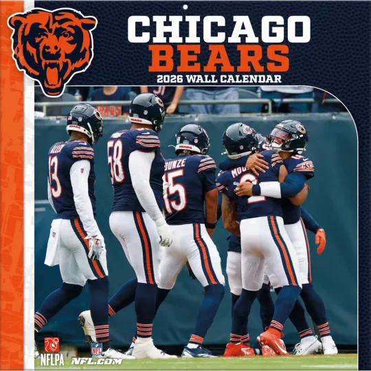 Discover football Chicago Bears 2026 Wall Calendar