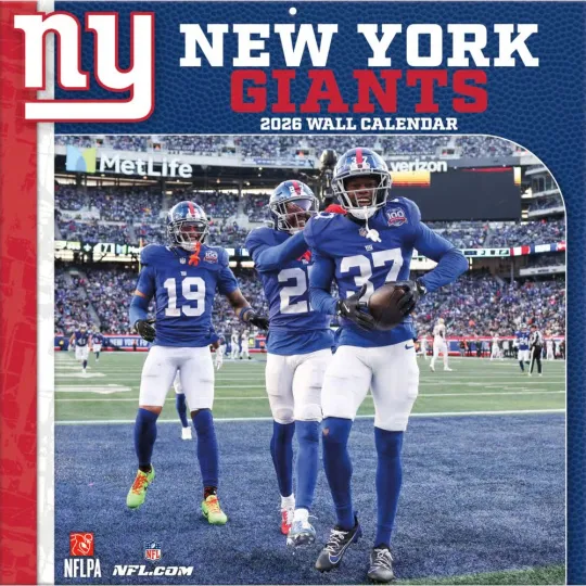 football New York Giants 2026 Wall Calendar, 12-Month