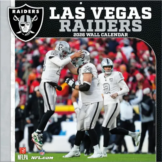 Discover football Las Vegas Raiders 2026 Wall Calendar