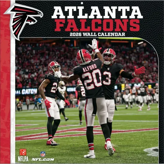 Discover football Atlanta Falcons 2026 Wall Calendar