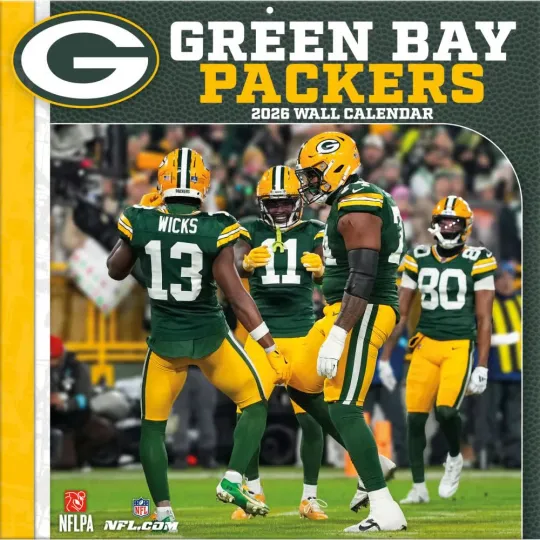 Discover football Green Bay Packers 2026 Wall Calendar