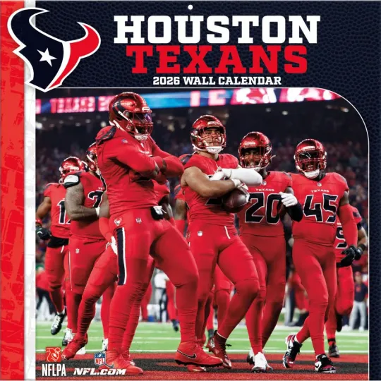 Discover football Houston Texans 2026 Wall Calendar