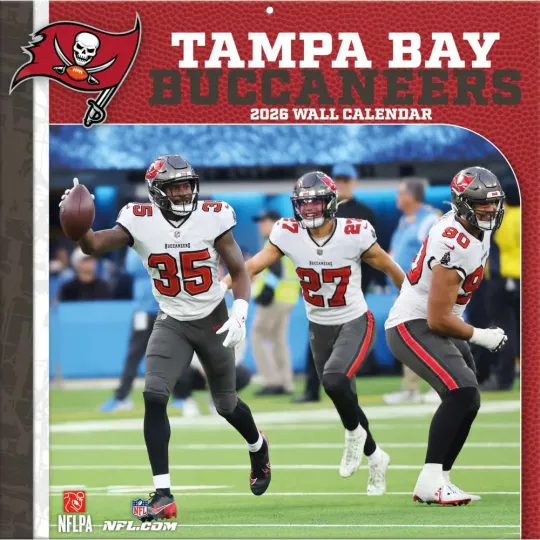 Discover football Tampa Bay Buccaneers 2026 Wall Calendar