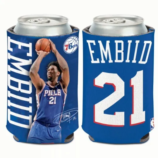 Discover JOEL EMBIID PHILADELPHIA 76ERS SOFT FOAM CAN BOTTLE COOZIE KOOZIE COOLER HOLDER