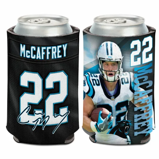 Christian McCaffrey Carolina Panthers Double-Sided Foam Can Cooler Sleeve