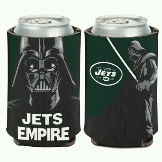 Discover NEW YORK JETS 2 SIDED DARTH VADER STAR WARS CAN BOTTLE COOZIE KOOZIE COOLER