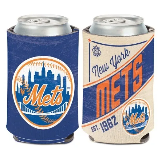 Discover New York Mets Cooperstown Collection Soft Foam Can Cooler Sleeve