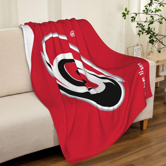 Discover Personalized Carolina Hurricanes Fleece Blanket with Name | Custom Team Flannel Blanket for Kids and Birthday Gift