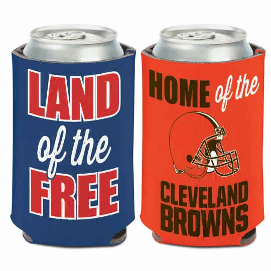 Cleveland Browns Patriotic Soft Foam Can Cooler Sleeve