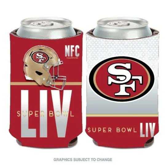 San Francisco 49ers NFC Champs Super Bowl LIV Can and Bottle Cooler Sleeve
