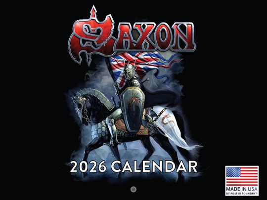 Discover Saxon Music Band Calendar 2026 Monthly Wall Calender 12 Month