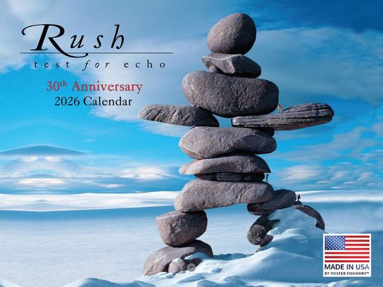 Rush Band 2026 Calendar | Test For Echo 30th Anniversary