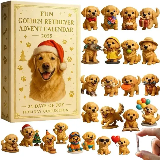 Discover Golden Retriever Advent Calendar 2025, 24 Days of Holiday Surprises