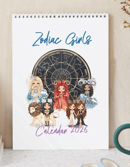 Discover 2026 Zodiac Girls Wall Calendar