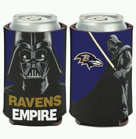 Baltimore Ravens Darth Vader Soft Foam Can Cooler Sleeve