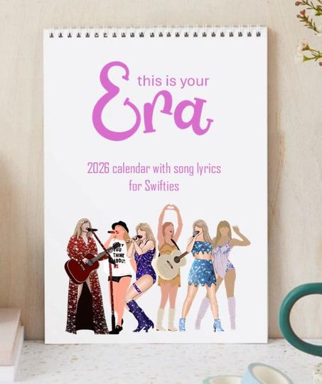 Discover Taylors Lyrics 2026 Calendar | taylors version Music Art Gift