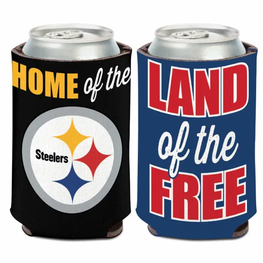 Discover Pittsburgh Steeler Patriotic Soft Foam Can and Bottle Cooler Sleeve
