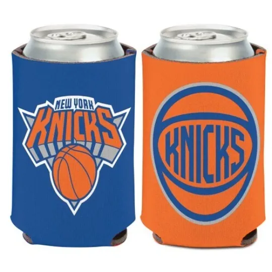 Discover New York Knicks Double-Sided Hardwood Vintage Style Can Cooler Sleeve