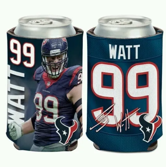 J.J. Watt Houston Texans Can Cooler Sleeve