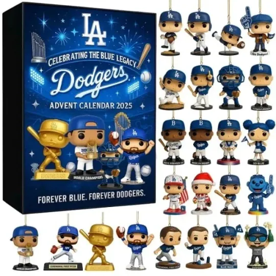 Discover Los Angeles Dodger Advent Calendar Ornament Xmas