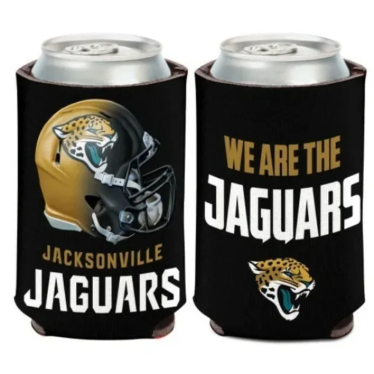 Discover Jacksonville Jaguars 2-Sided Soft Foam Can and Bottle Cooler Sleeve
