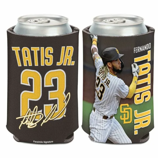 Discover FRD Tatis 2-Sided San Diego Padres Soft Foam Can Cooler Koozie