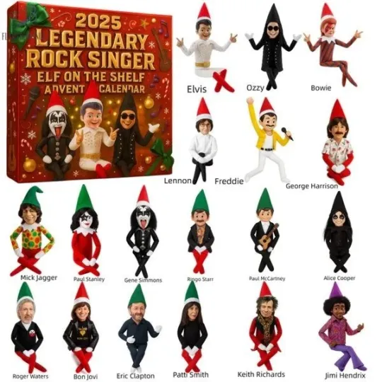 Legendary Rock Singer Elf On The Shelf 2025 Advent Calendar