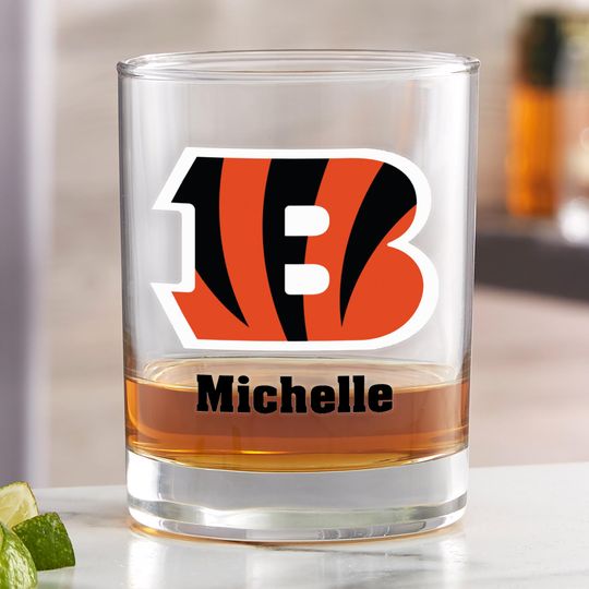 Discover football Cincinnati Bengals Printed Whiskey Glass, Gifts for Him, Football Gift, Father's Day Gifts, Gifts for Dad, Personalized Gifts for Dad
