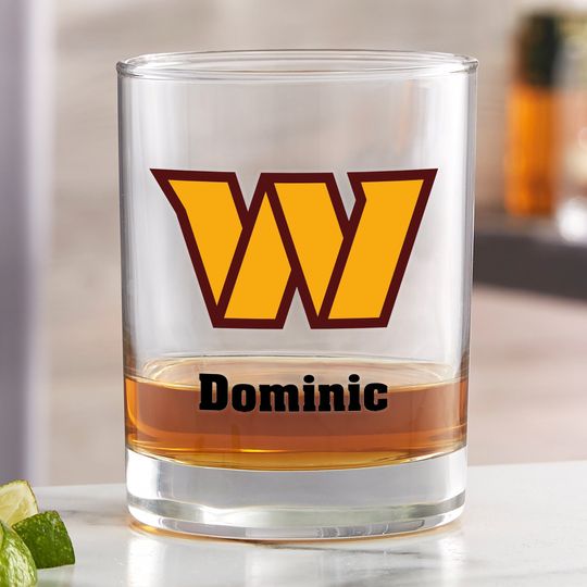Discover football Washington Football Team Printed Whiskey Glass, Gifts for Him, Football Gift, Father's Day Gifts, Gifts for Dad,