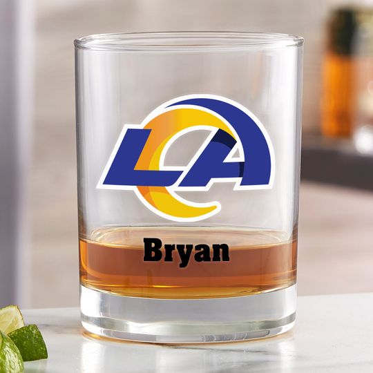 Discover football Los Angeles Rams Printed Whiskey Glass, Gifts for Him, Football Gift, Father's Day Gifts, Gifts for Dad, Personalized Gifts for Dad