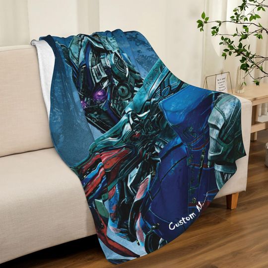 Personalized Transformers Fleece Blanket with Name | Custom Baby and Kids Gift